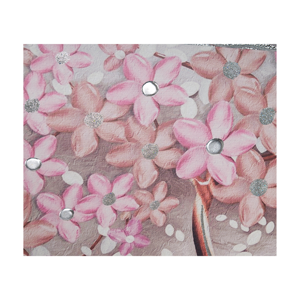 Quadro su tela moderno 72X132 cm tema Albero Della Vita con cornice in legno decorata