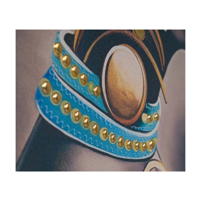 Quadro moderno verticale su tela 60x90 cm ritratto donna africana colorato