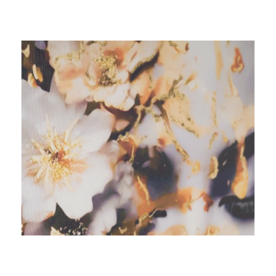 Peinture verticale moderne sur toile 60x90 cm avec portrait de femme aux fleurs