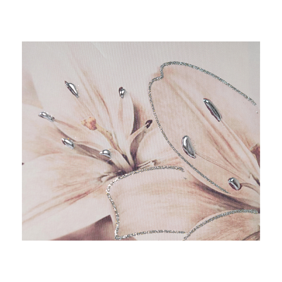 Quadro stampa su tela a TRIS 70x140 cm telaio in legno con disegno floreale