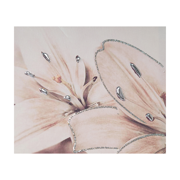 Quadro stampa su tela a TRIS 70x140 cm telaio in legno con disegno floreale