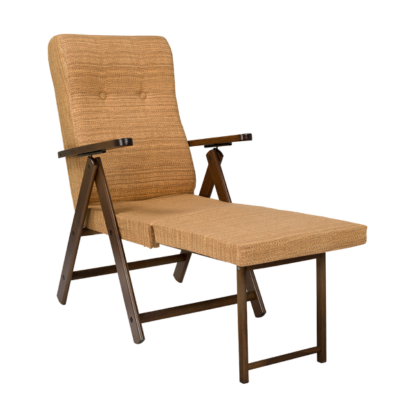 Fauteuil Molisana tissu sable - repose-pieds inclinable