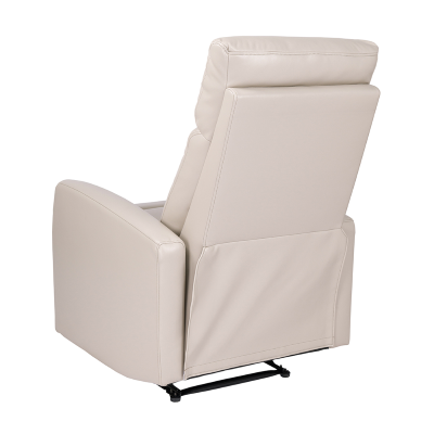 Poltrona relax manuale reclinabile in ecopelle BEIGE