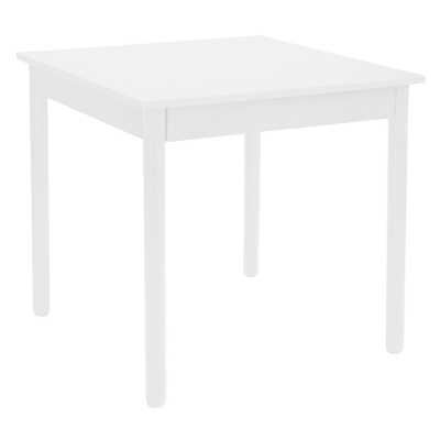 Fixed wooden table with round legs RESTAURANT measuring 90x90 white