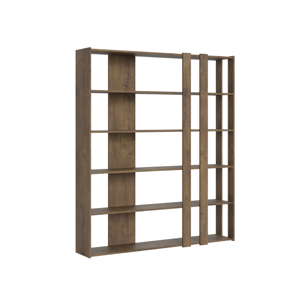 Libreria a parete in legno Noce 178x204h cm - KATO C