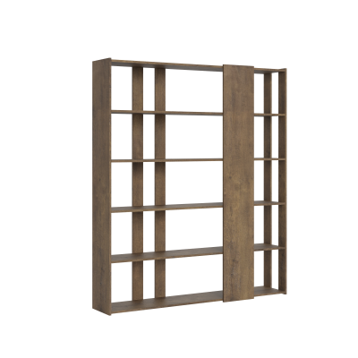 Libreria 178x204h cm a parete in legno Noce - KATO D