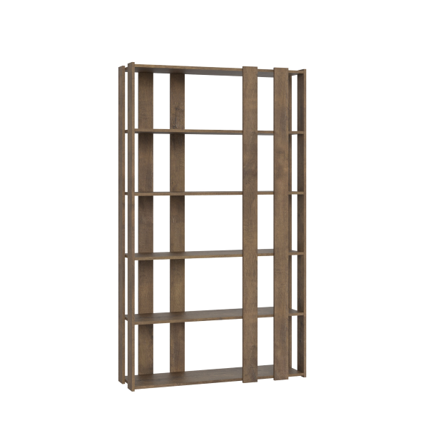 Libreria in legno Noce 120x204h cm con 8 fasce - KATO E SMALL