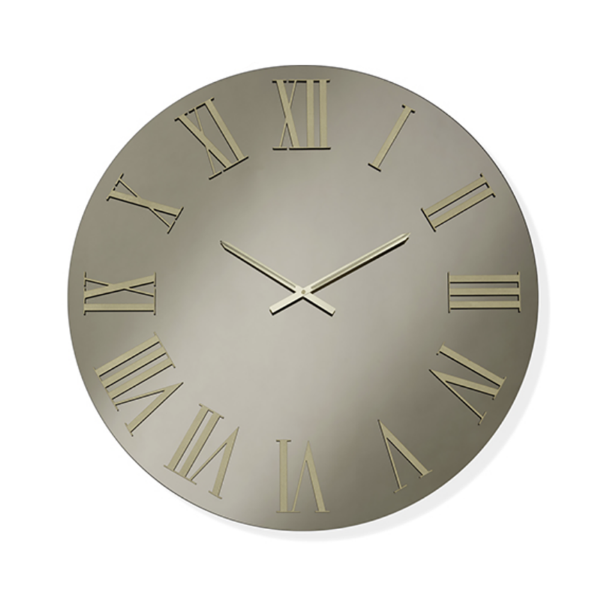 Orologio rotondo D60 cm in cristallo Bronzo e numeri Oro - TIWAR
