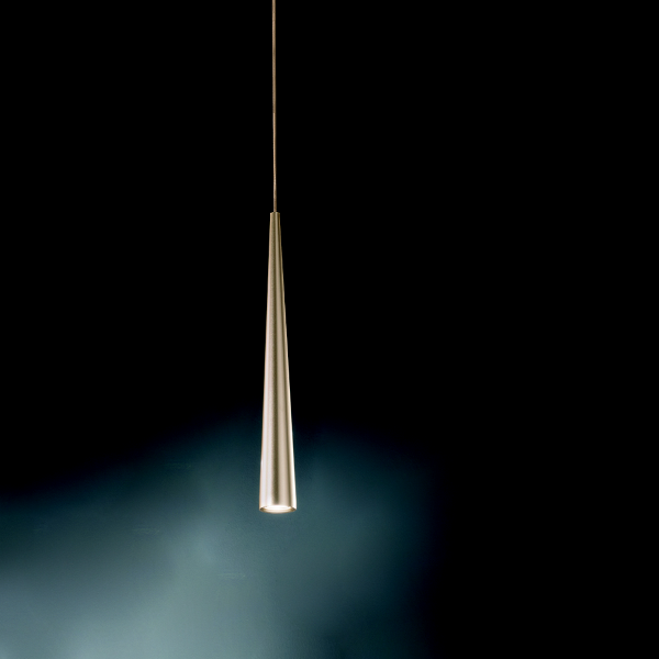 Lampe à suspension NOA en aluminium thermolaqué doré - Grande D6 cm