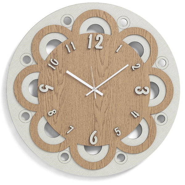 Orologio da parete tondo D30 in legno laminato TTE - MARGHERITA