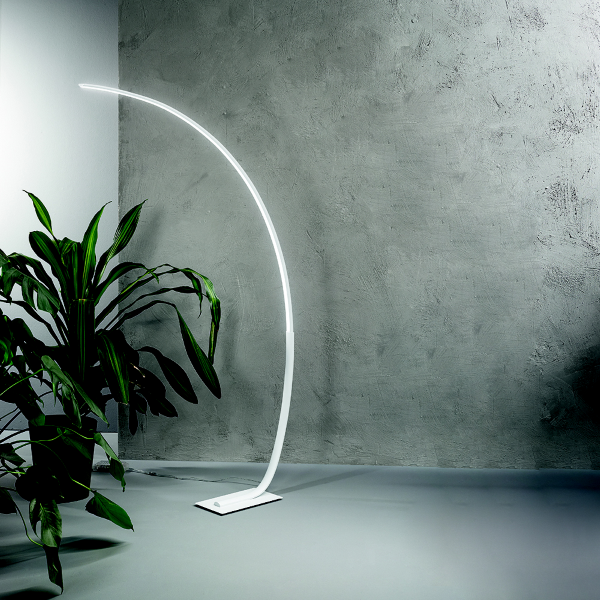 KEEP LED-Stehleuchte mit weiß Metallstruktur 97x200 cm