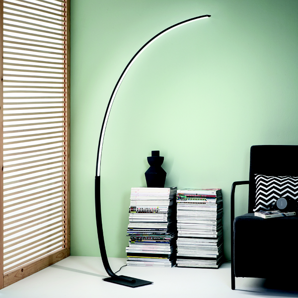 KEEP LED-Stehleuchte mit schwarz Metallstruktur 97x200 cm