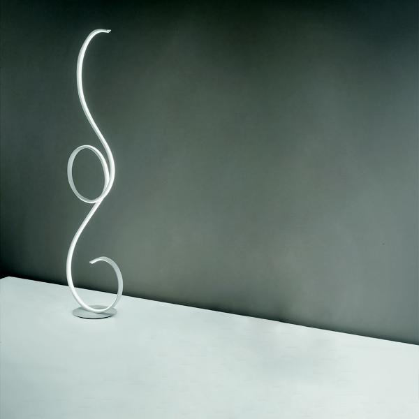 FLOK led floor lamp in WHITE painted metal H157 cm