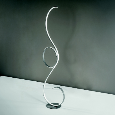 Lampadaire FLOK LED en métal peint ARGENT H157 cm