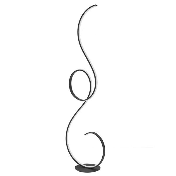 Lampadaire FLOK LED en métal peint NOIR H157 cm