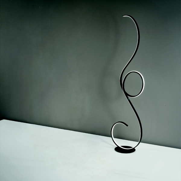 Lampadaire FLOK LED en métal peint NOIR H157 cm