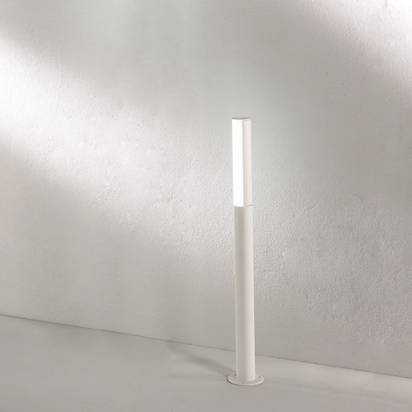 Bolardo de exterior LED de aluminio Blanco TOMMY H90 cm