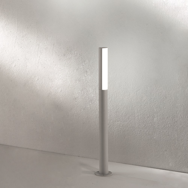 Aluminum LED Outdoor Bollard Silver TOMMY H90 cm