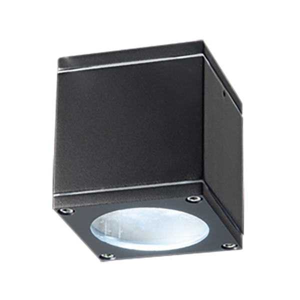 LED-Deckenleuchte NEVADA für den Außenbereich aus schwarzem Aluminium 9x10 cm