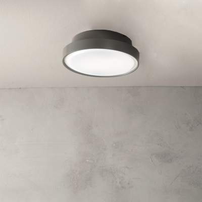 PETAR Außendeckenleuchte Anthrazit in Abs D30 cm