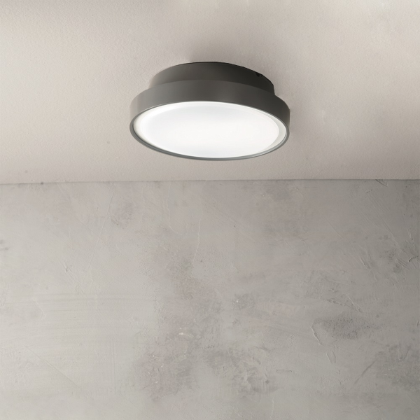 PETAR Außendeckenleuchte Anthrazit in Abs D30 cm