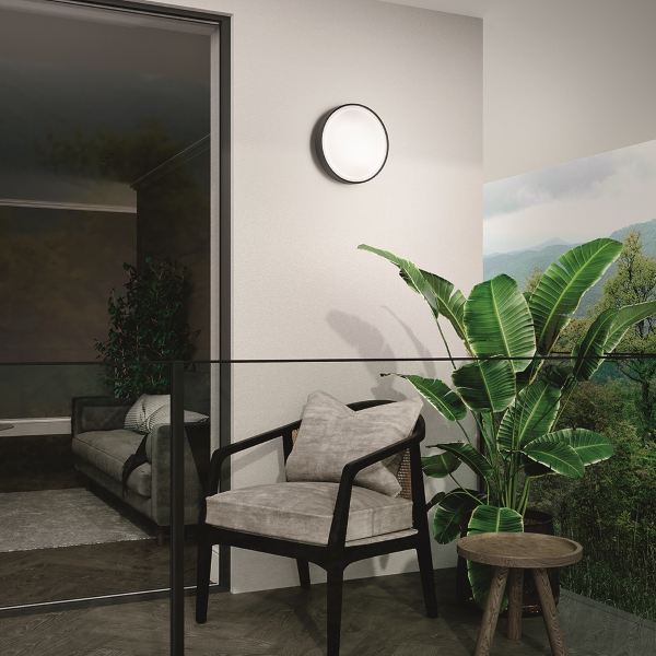 PETAR Außendeckenleuchte Anthrazit in Abs D30 cm