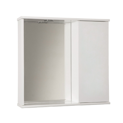 Miroir conteneur de 69 cm avec porte lisse et lumière LED blanc brillant