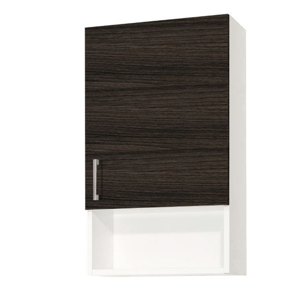 Suspended wall unit with open compartment and door 43x71 Olmo Caffè