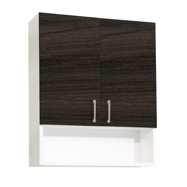Suspended wall unit with open compartment and 2 doors 59x71 Olmo Caffè