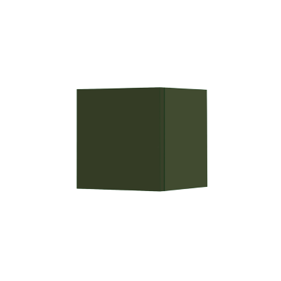 Suspended cube wall unit with door Matt Green 30x30 cm