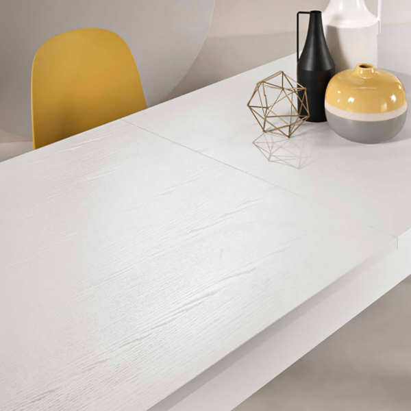 Table FABIO en bois extensible 320 cm 12 places Blanc frêne 