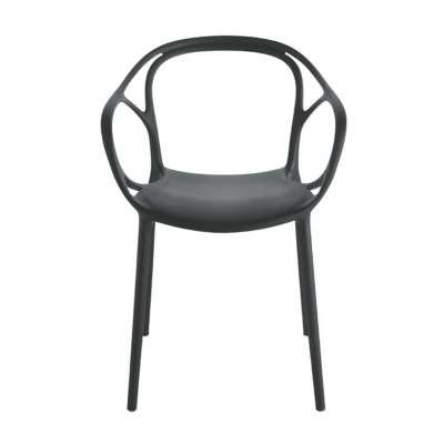 Chaise en polypropylène noir pour intérieur et extérieur - HUG 2 chaises