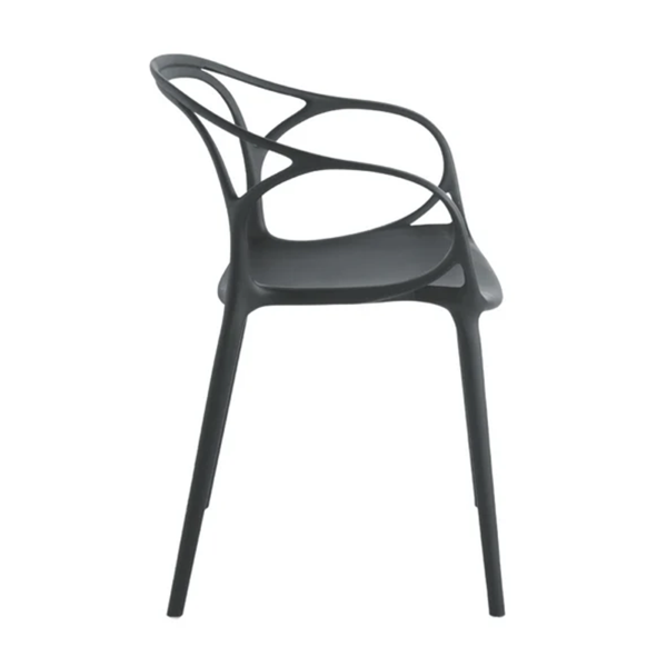 Chaise en polypropylène noir pour intérieur et extérieur - HUG 2 chaises
