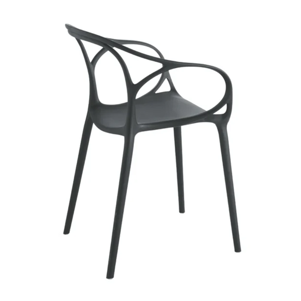 Chaise en polypropylène noir pour intérieur et extérieur - HUG 2 chaises
