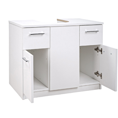 2-door 2-drawer under-sink column cover unit White Ash
