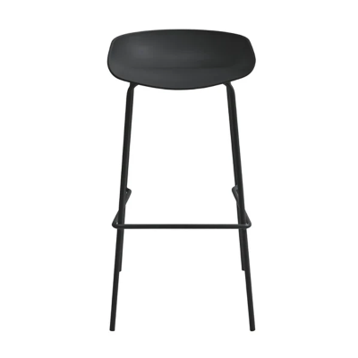 Black polypropylene stool with metal frame - AGE 2 pieces
