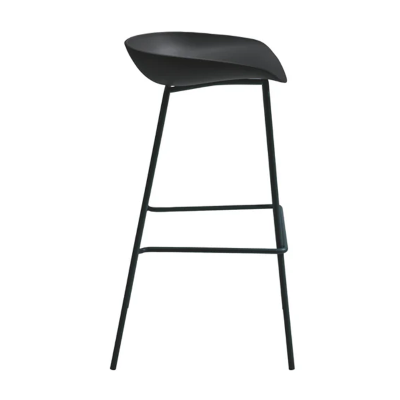 Black polypropylene stool with metal frame - AGE 2 pieces