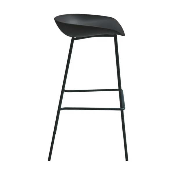 Black polypropylene stool with metal frame - AGE 2 pieces