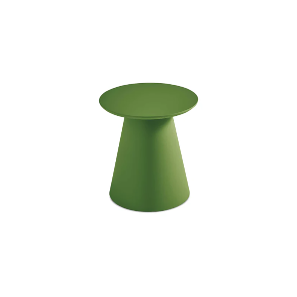 Runder Couchtisch mit Holzplatte und Metallgestell Grün - TRIADE Small