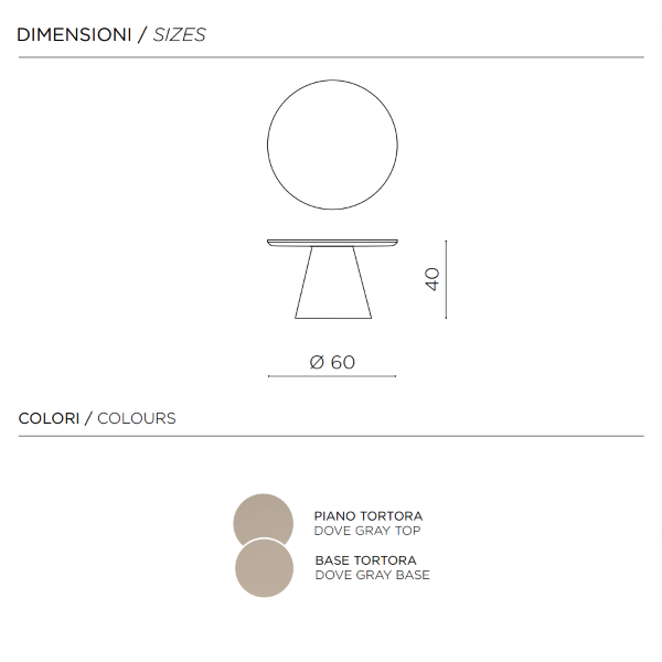 Runder Couchtisch mit Holzplatte und taubengrauem Metallgestell – TRIADE Medium