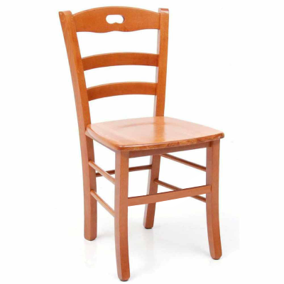 Chaise de cuisine avec assise en bois LOIRE Merisier SET 2 PCS