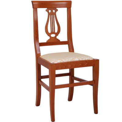 solid wood chair Cherry with padded seat LIRA SET 2 pieces