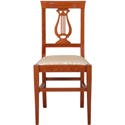 solid wood chair Cherry with padded seat LIRA SET 2 pieces