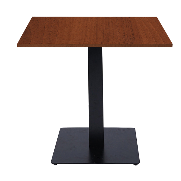 Tavolo pub ristorante bar quadrato 80x80 cm con piano laminato Noce H 75