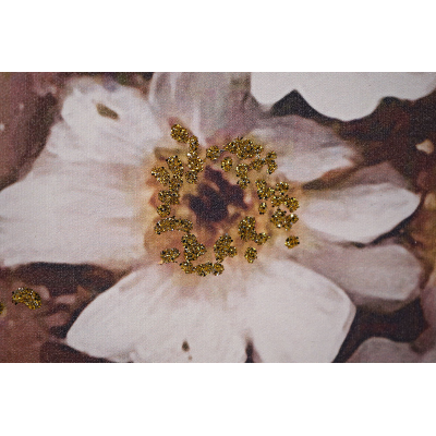 Quadro 60x90 cm moderno su tela verticale tema donna e fiori 