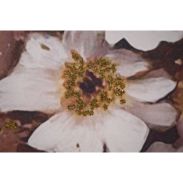 Quadro 60x90 cm moderno su tela verticale tema donna e fiori 