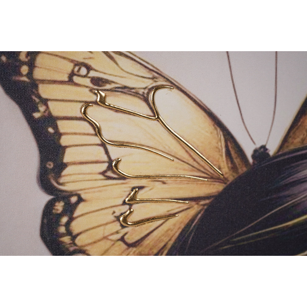 Quadro su tela 60x90 cm donna farfalla moderno verticale