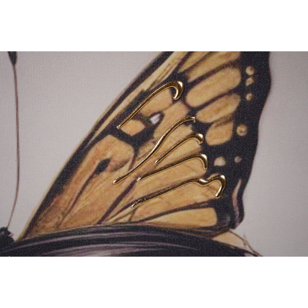 Quadro su tela 60x90 cm donna farfalla moderno verticale