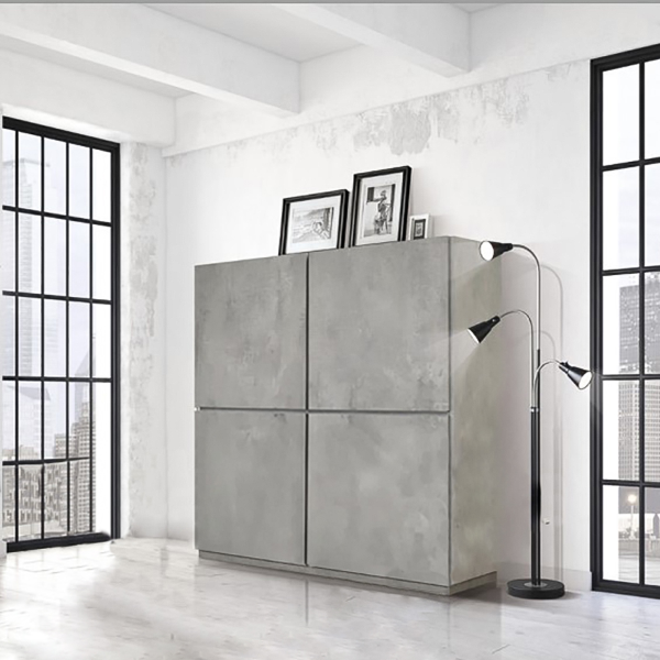 Behälter LAREX 136x50 cm in Beton Holz praktisch und funktional