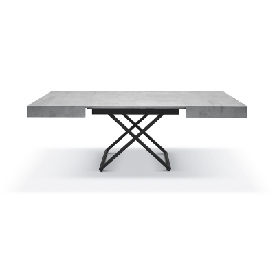 Couchtisch TURIX 120x80 cm in Holz Metall Beton wandelbar